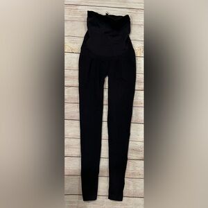 Assets By Spanx Black Leggings Women's Pant Size Small Shaping Stretch
